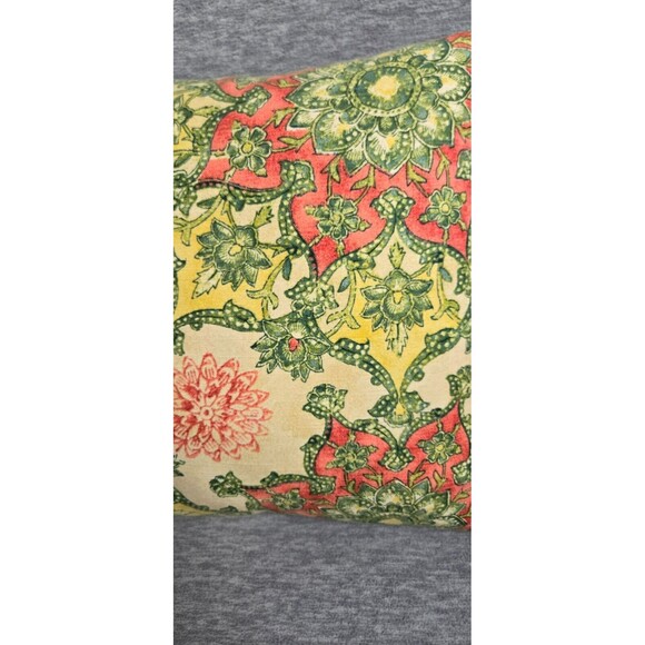 Stratford Home Decorative Accent Pillow 16"  Yellow Coral Green - Picture 6 of 13